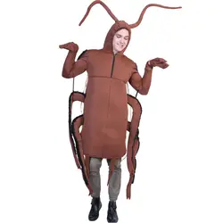 H & ZY для мужчин жуткий гигантский таракан костюм для взрослых унисекс животных комбинезон Хэллоуин нарядное платье крылья боди с рукавам
