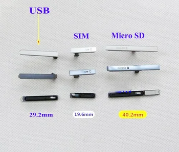 

3PCS/set Original New Micro SD Card +USB Charging Port + Sim Card Plug Block Cap For Sony Xperia Z3v D6708 Waterproof Parts