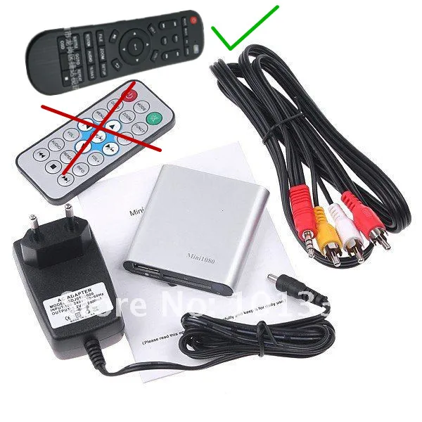 Full HD 1080P HDMI медиаплеер автомобильный с дистанционным управлением AV выход USB/SD