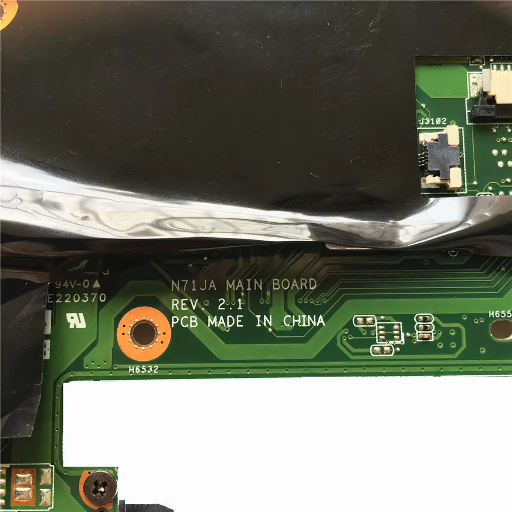 N71JV mainboard Support I3 I5 CPU GT325 1GB For ASUS N71J N71JV laptop motherboard can Test work 10