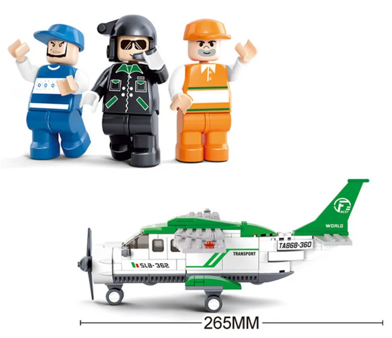 Sluban 251 unids ciudad rescate aviación avión de transporte aéreo construcción Blocs Modelo figura de acción juguetes educativos Juguetes Sluban 251 unids ciudad rescate aviación avión de transporte aéreo construcción Blocs Modelo figura de acción juguetes educativos Juguetes