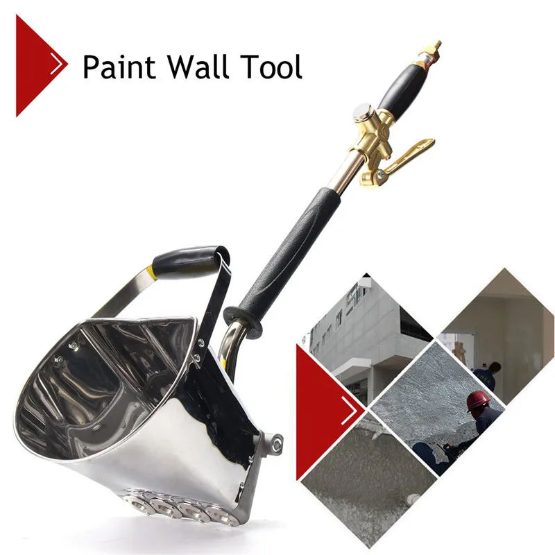

DOERSUPP Mortar Cement Spray Guns + Hopper Bucket Wall Sprayer Stucco Plaster Sprayer Cement Spray Guns Concrete Stucco Plaster