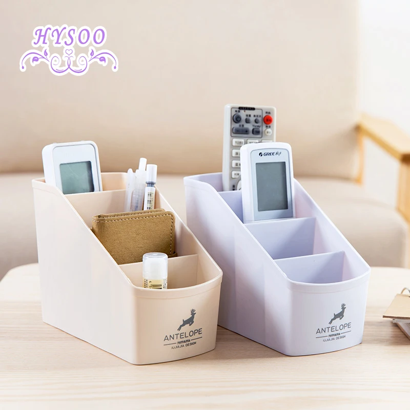 

Plastic desktop multi-grid storage box office stationery box desk desk cosmetics remote control storage box