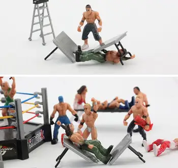 

Arena set wrestler scene model ornament toys for children