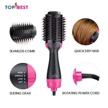 Electric Hair Dryer Brush Multi Function Hot Air Brush Comb Ceramic Roller Curling Iron Rizador De Pelo Brush