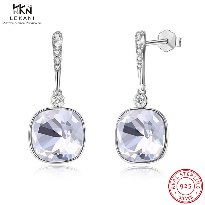 

LEKANI Crystals From Swarovski Cat Pearl Drop Earrings 925 Women's Earrings Jewelry Elegant Chic Simple Brincos 11 colors Gift