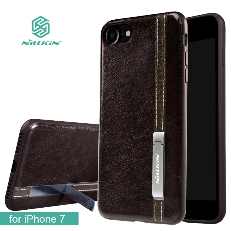 

for iPhone 7 Case Nillkin Phenom Stand Phone Leather Back Cover Cases for iPhone 7 4.7 inch Luxury Leather Case with Iron Sheet