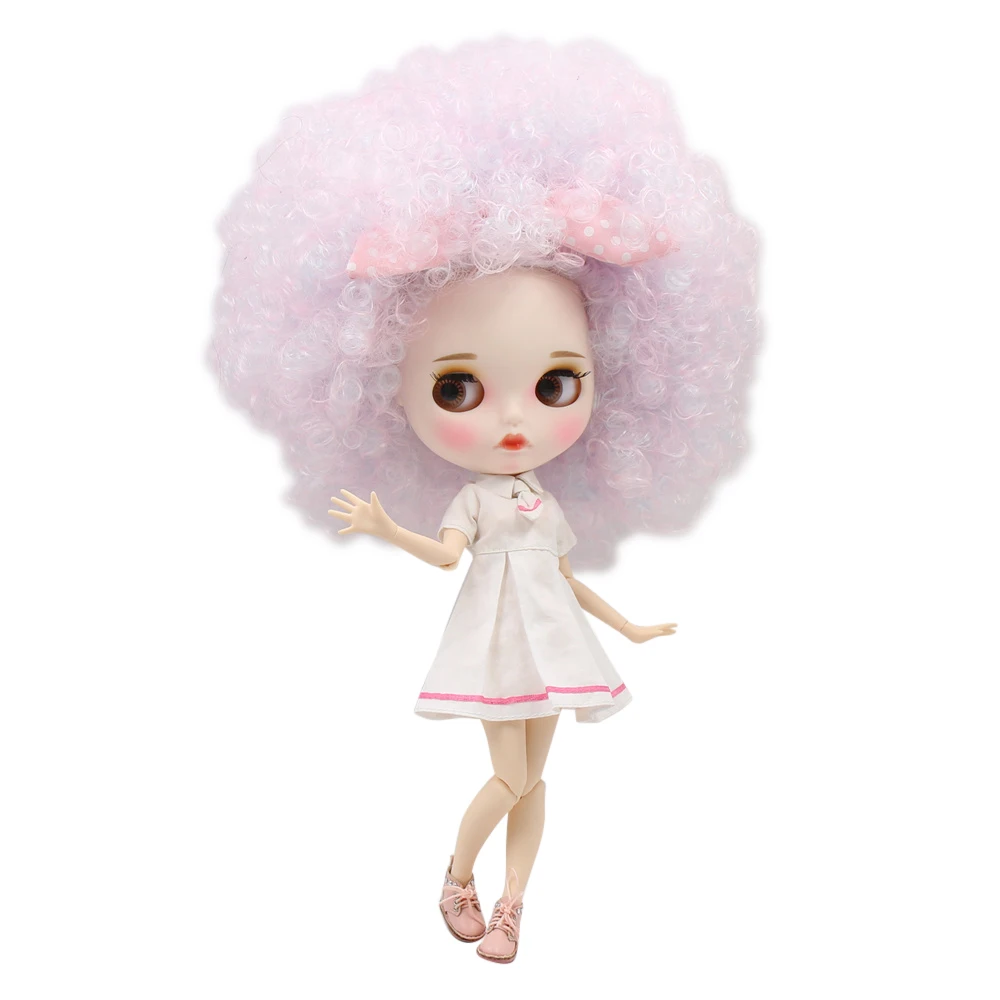 

ICY factory blyth doll white skin joint body New matte face cute pink mixed color explosion head DIY sd gift toy