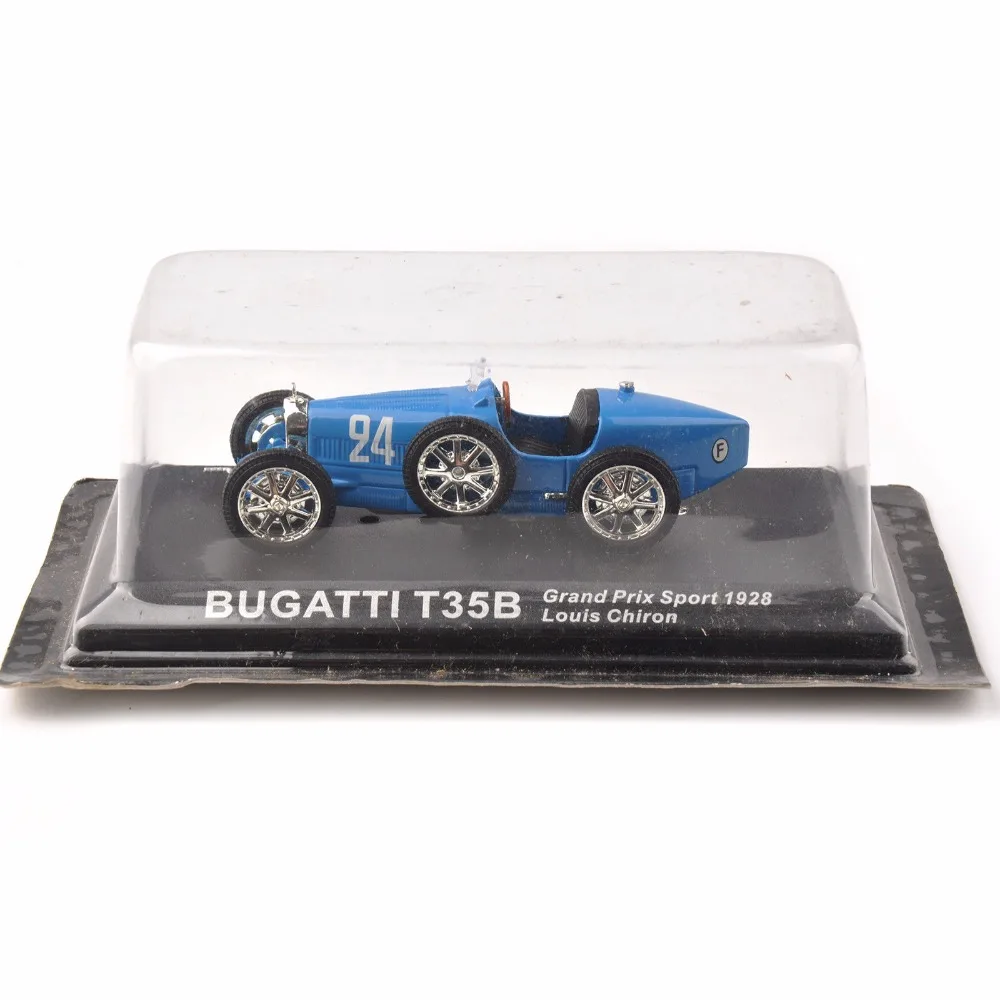 Недорогие детские игрушки литья под давлением 1/43 Синий Bugatti T35B Grand Prix спортивный 1928 Louis Хирон классический автомобиль подарок на год