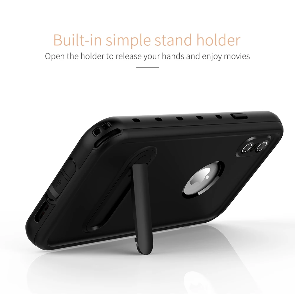 360 полная защита тела IP68 Водонепроницаемый чехол для Apple iPhone X XS 5 8 дюймов