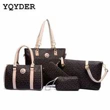 6 Sätze Frauen Leder Neverfull Handtaschen Messenger Composite-taschen frauen marke designer 2016 luxus Berühmte Marken Mode-tasche