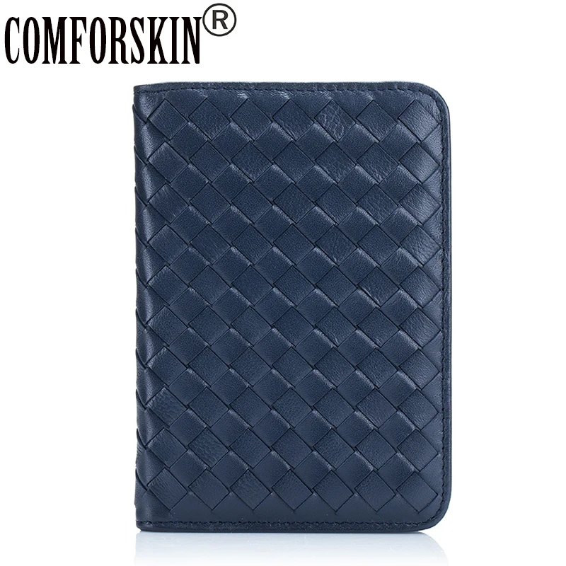 Новинка 2020 брендовая Роскошная вязаная Обложка для паспорта COMFORSKIN из