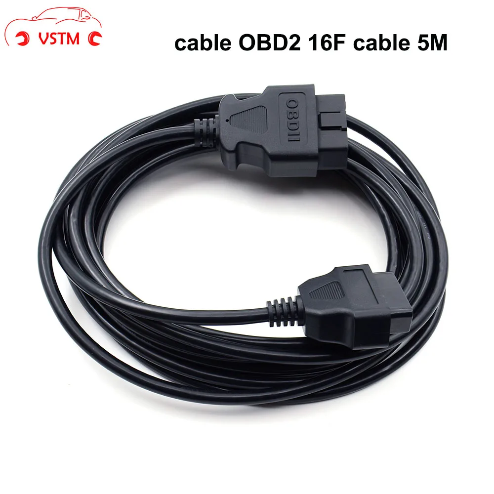

VSTM 5 метров OBD2 16F кабель OBDII OBD 2 Автомобильный разъем автомобильный диагностический инструмент
