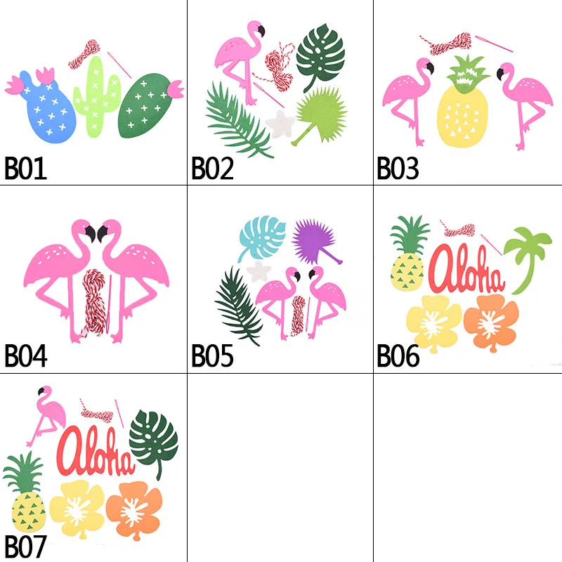 Flamingo And Pineapple Banner Bunting Summer Party Beach Party Birthday Photo Prop Tropical Party Hawaiian Party Decor