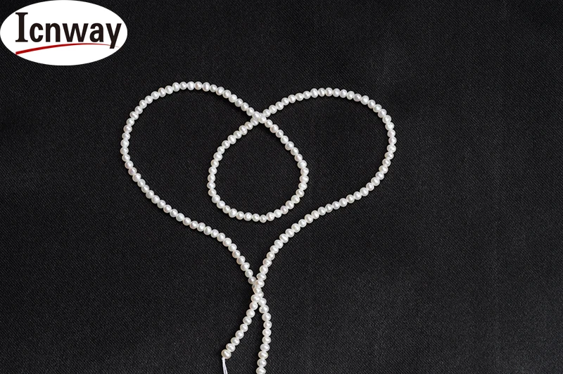

Natural near round freshwater Pearl white 2-3mm For Jewelry Making 15inches DIY necklace bracelet earring FreeShipping Wholesale