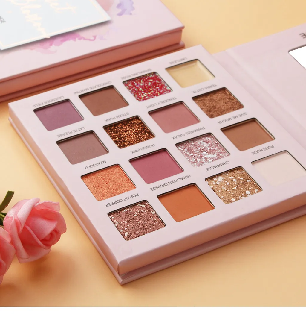 16 Color Sequins Glitter Eye Shadow Makeup Palette Glitter Shiny Eye Shadow Glitter Powder High Gloss Eyeshadow Schminke#LR2