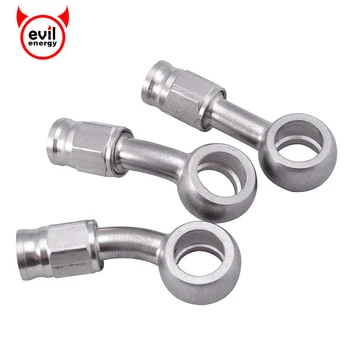 

evil energy AN3 10mm Stainless Steel 3/8 Eye Banjo Hose Ends AN-3 Motorcycle Brake Fittings For Car Auto Motorcycle