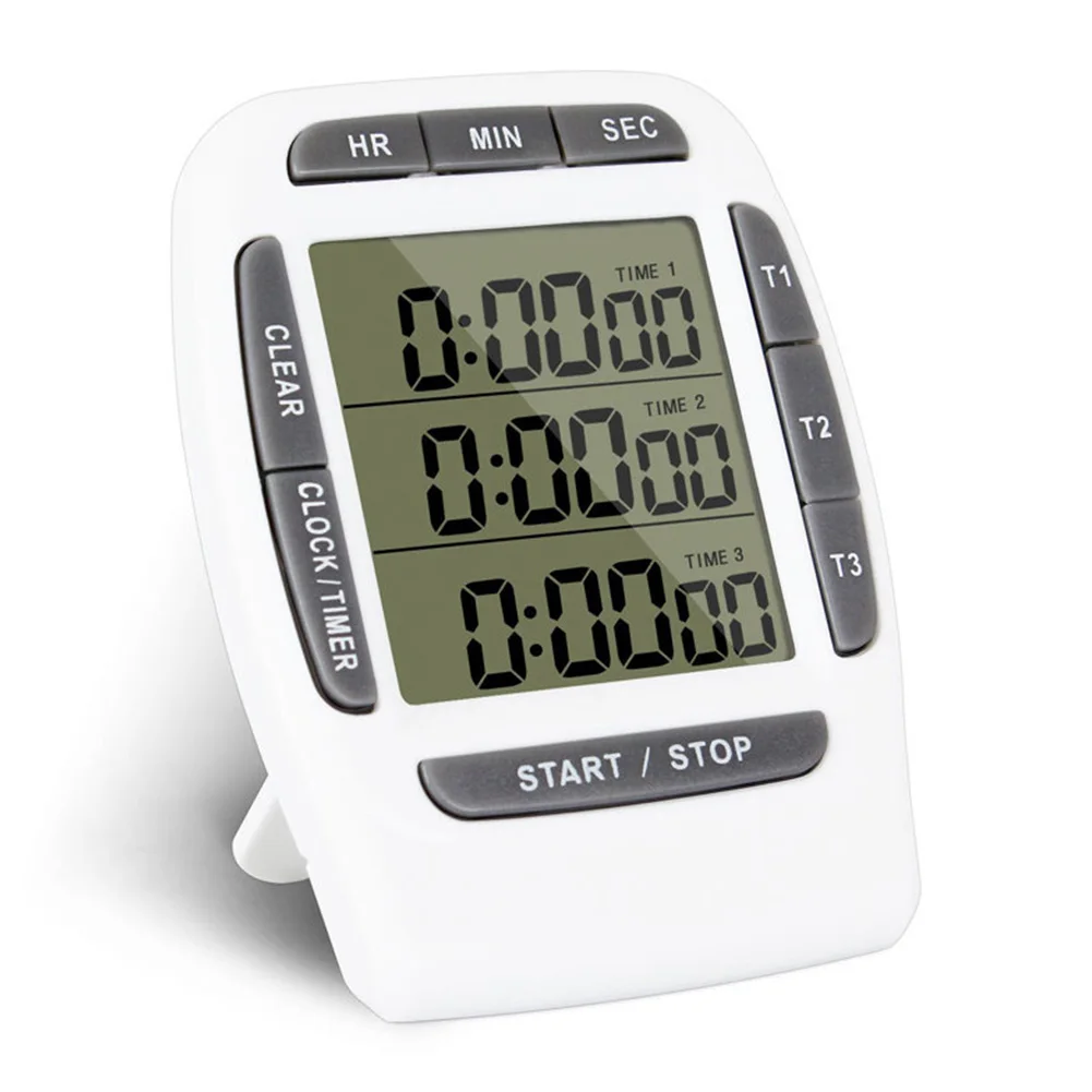 Multifunction Kitchen Timer 3 Display Channels font b Electronic b font Countdown Function Timer
