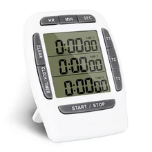 Multifunction Kitchen Timer 3 Display Channels font b Electronic b font Countdown Function Timer