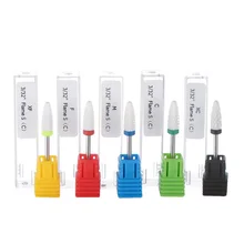 6 видов керамических сверл для ногтей для электрической машины маникюрные напильники для кутикулы фреза для снятия лака художественные аксессуары