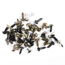 100 Uds redondas mixtas tachuelas metálicas de Metal tachuelas para álbum de recortes sujetador con adornos tachuelas artesanales decoración de chinchetas 5x10mm