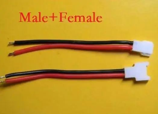 5pairs Walkera 3.7V lipo Battery little white plug Connector male female W/cable