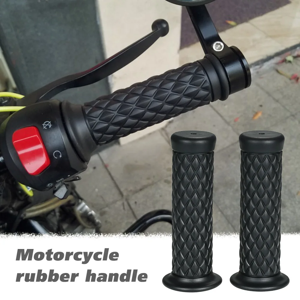 

Universal 7/8'' 22MM Vintage rubber Motorcycle handle grips coffee Motorbike handlebar grips 4 Colors Available Car Styling