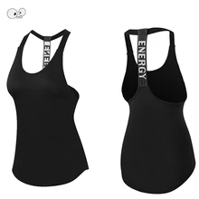 Лидер продаж для мальчиков и девочек узкие спортивные обтягивающие колготки для фитнеса футболка для спортзала или йоги Run Спортивный жилет Для женщин бодибилдинг укороченный топ топы с открытой спиной