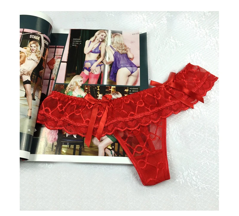 SD-P017 bow lace Etroic Thong XQ 6