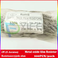 New 200pcs lot 330k Ohm 2W Watt 5 Carbon Film Resistor