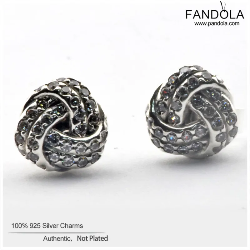 Fandola 1pcs Earrings 925 Sterling Silver Sparkling Love Knot Stud Fandola 1pcs Earrings 925 Sterling Silver Sparkling Love Knot Stud For Women Boucles D Oreilles Pour Les Femmes Jewelry In From