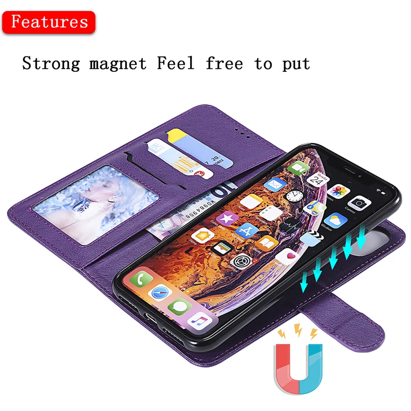 KEFO For Iphone XS Max Case Leather 2 in 1 Magnetic Detachable Flip Cover For Iphone 5S SE 6S 7 8 Plus X 10 XR Card Slots Coque  (14)