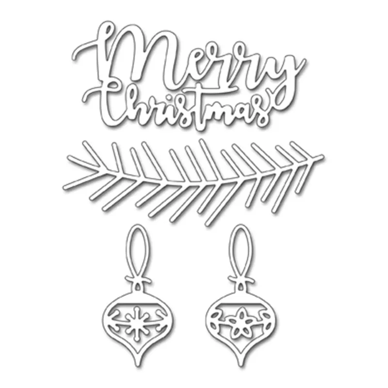2018 Metal Merry Christmas Cutting Background Dies for Party Craft Girl DIY New Arrival Scrapbooking | Дом и сад