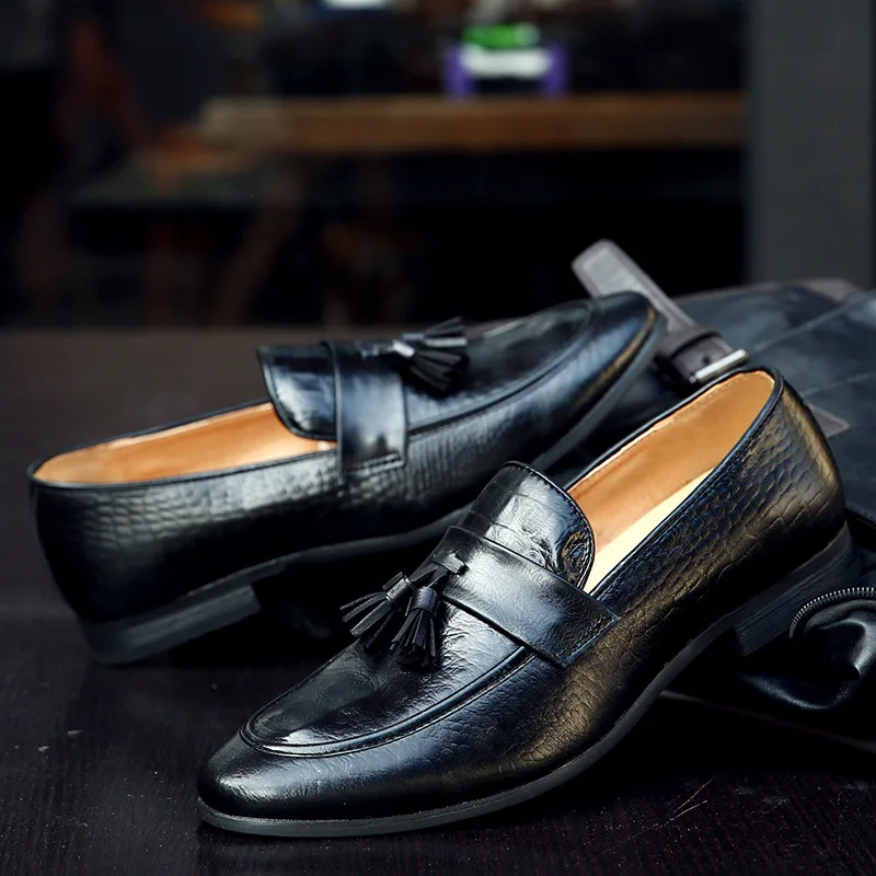 Buy Men designer shoes spring leather brand fashion