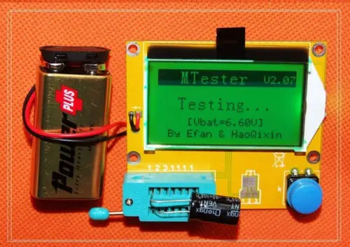 Параметры ESR метр Mega328 тестер транзисторов емкость диода триода LCR MOS PNP MOSFET 12864