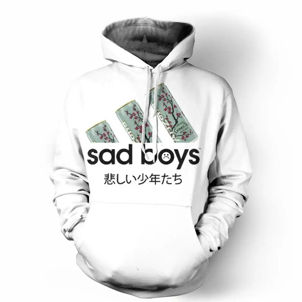 

Brand Hoodie Sweatshirt 2018 Sad Boys Love Arizona Tea 3D Printed Hooded Hoody Casual Sportswear Hoodies Dropship