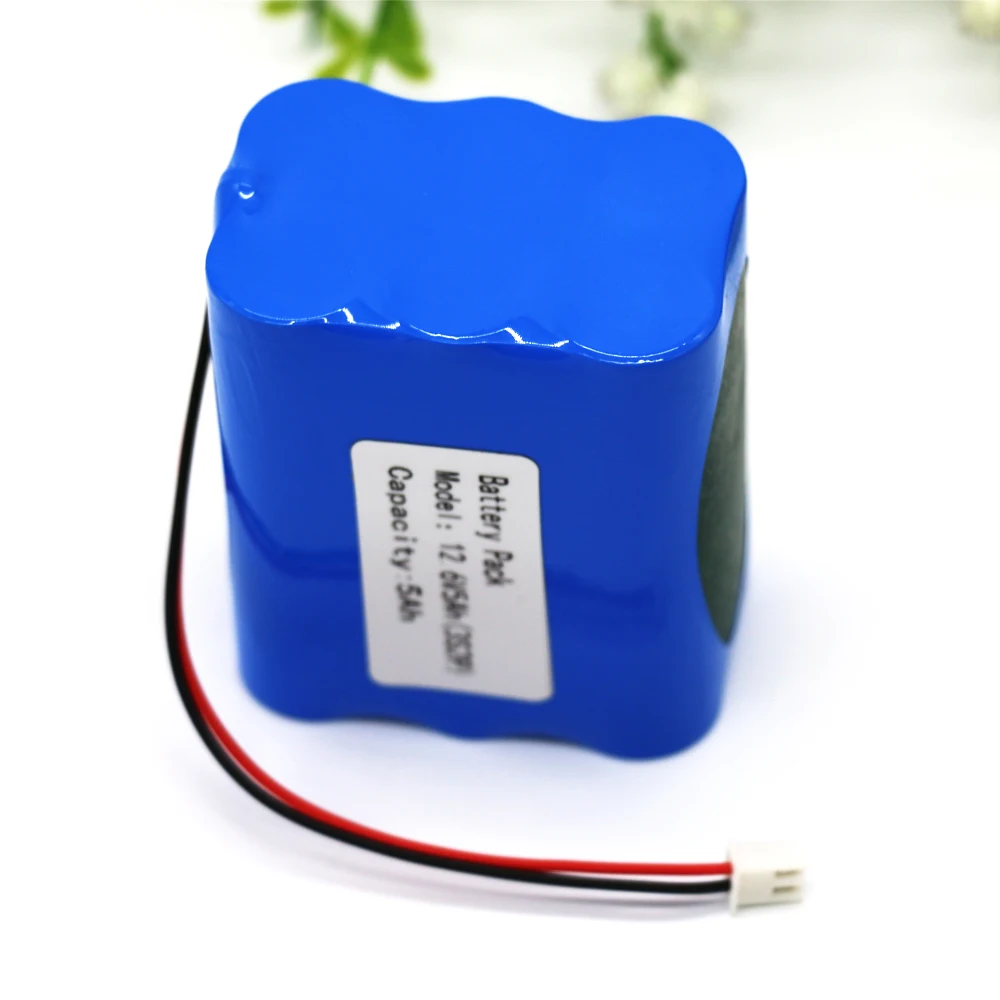 

KLUOSI 12V Battery with 5A BMS 3S2P Large Capacity 11.1V 12.6V 5000mAh Lithium Ion Battery Pack for LED Lamp Light Backup Power