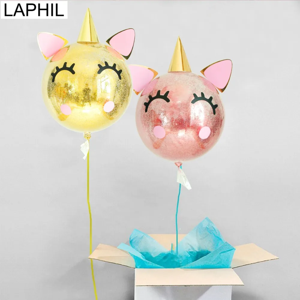 

LAPHIL Unicorn Party Glitter Bubble Balloons Rose Gold Confetti Balloon Unicorn Birthday Party Decorations Kids Babyshower Favor