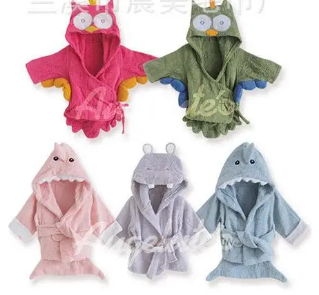 Детские халаты с рисунками животных фланель для мальчиков и девочек, пижамы, одежда для сна, детский халат, комбинезон, детская Домашняя одежда, пижамы