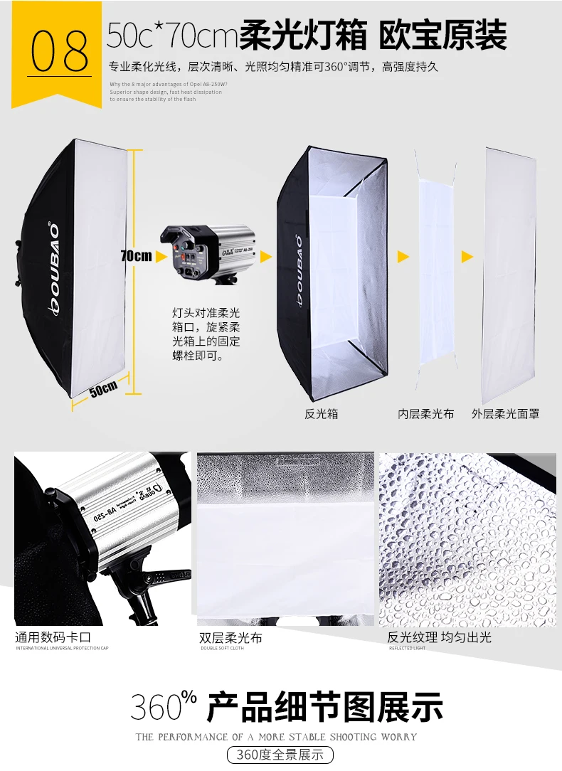 Фотовспышка 250 Вт студийный софтбокс набор вспышек фотостудия комплект для вспышки фототехническое оборудование CD15
