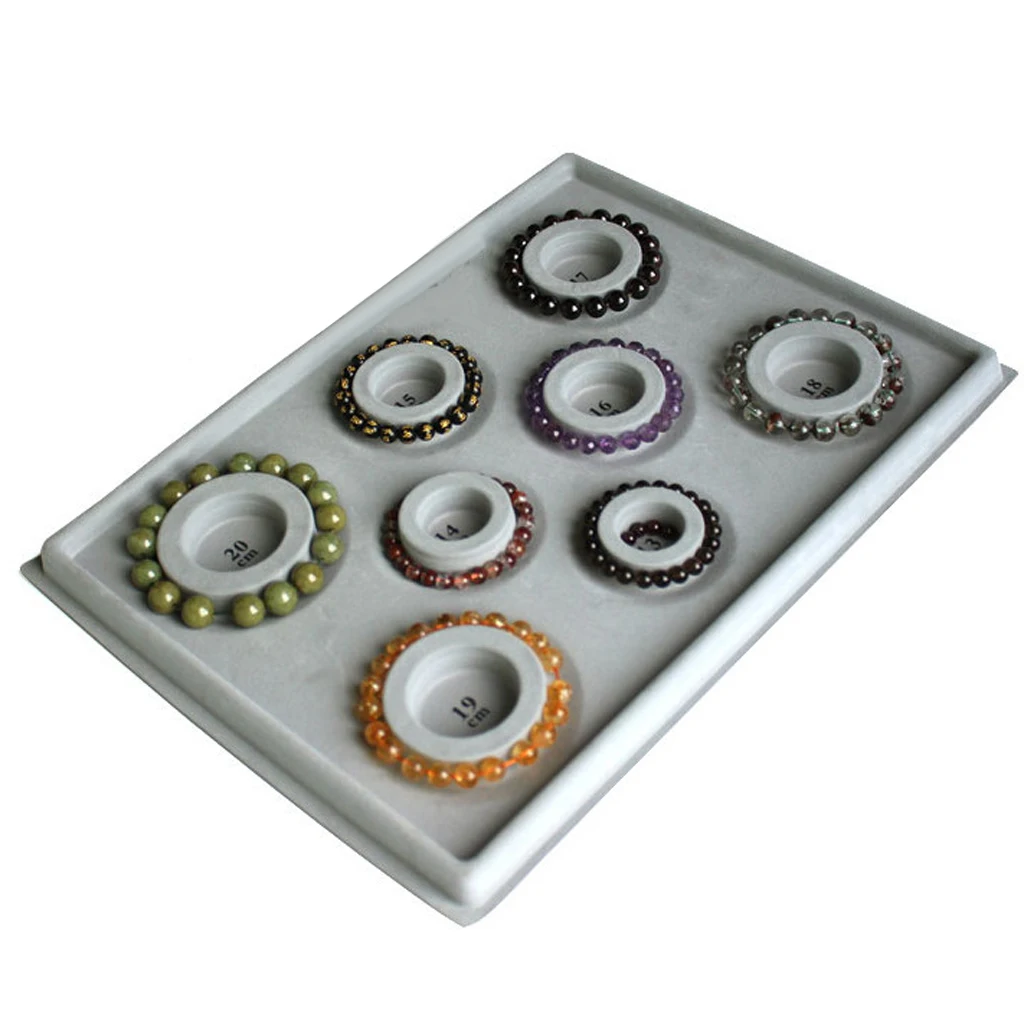 Bracelet Necklace DIY Beads Measure Tool Gray Dial Design Disk Plate Jewelry Palstic Flannel Jewelry Tools