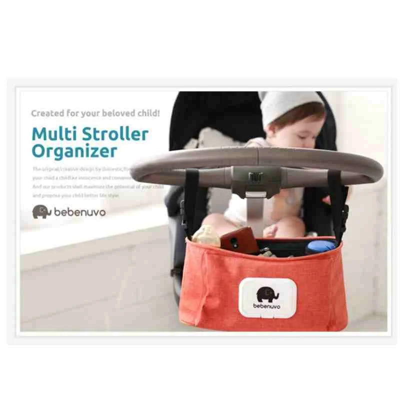 

Zootime Multifunctional Baby Stroller Organizer Baby Carriage Pram Cart Bottle Diaper Newborn Nappy Bag Stroller Accessories