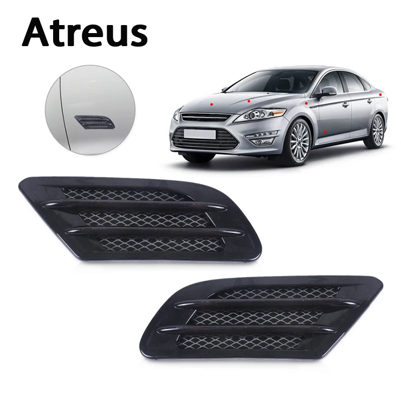 

Atreus 2PCS Car Fender Carbon Fiber Air Vent Grille Sticker For Mercedes benz W204 W203 W211 AMG Mini cooper Skoda octavia a5 A7