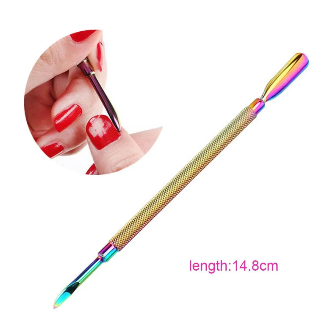 1 шт. модный многофункциональный кутикулы толкатель УФ Гель-лак Отмачивание удалитель ногтей маникюр триммер специальная фольга для ногтей