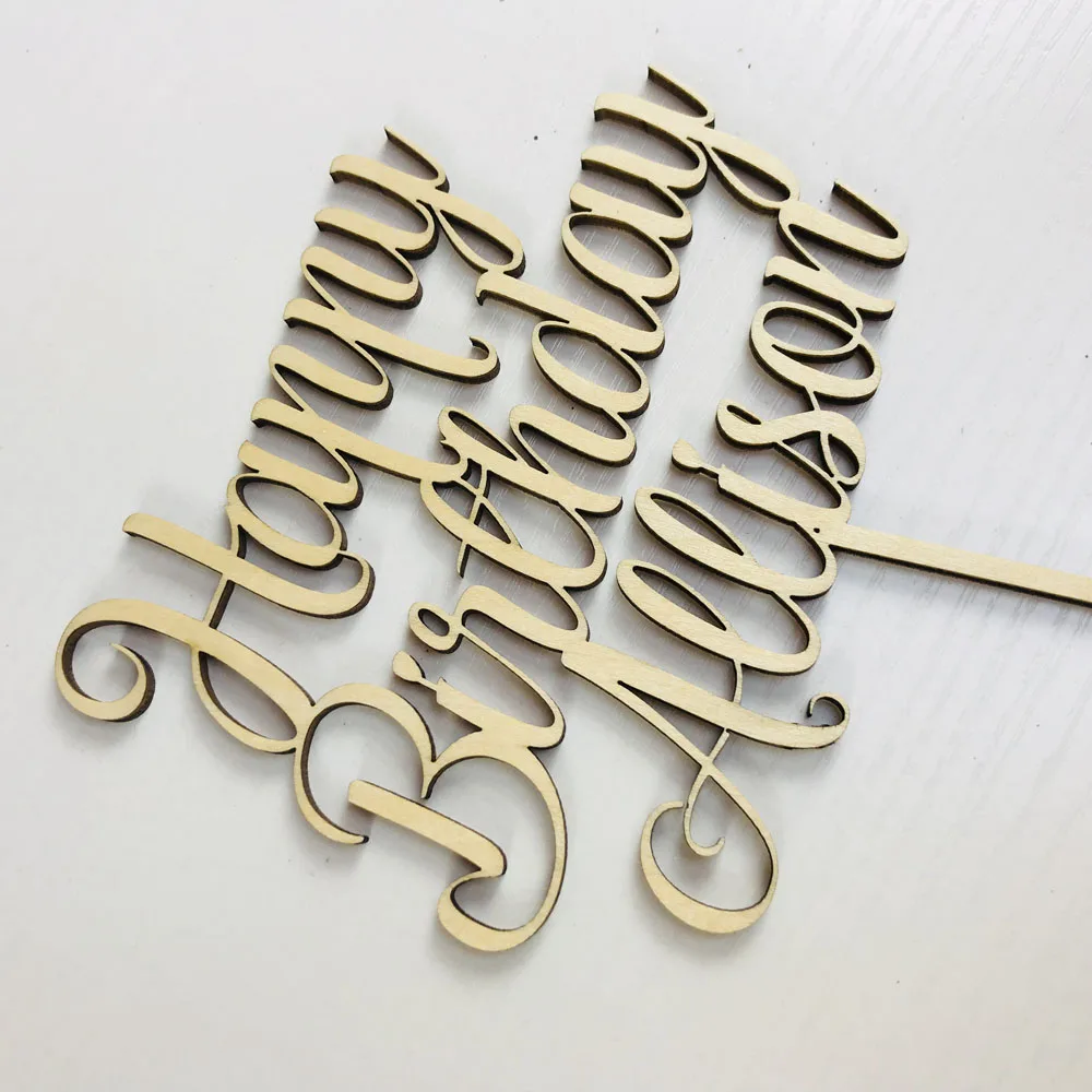 Personalized Happy Birthday Cake Topper,Birthday Party Cake Topper Decoration Supplies,Custom name Cake Topper,Gift for birthday (2)