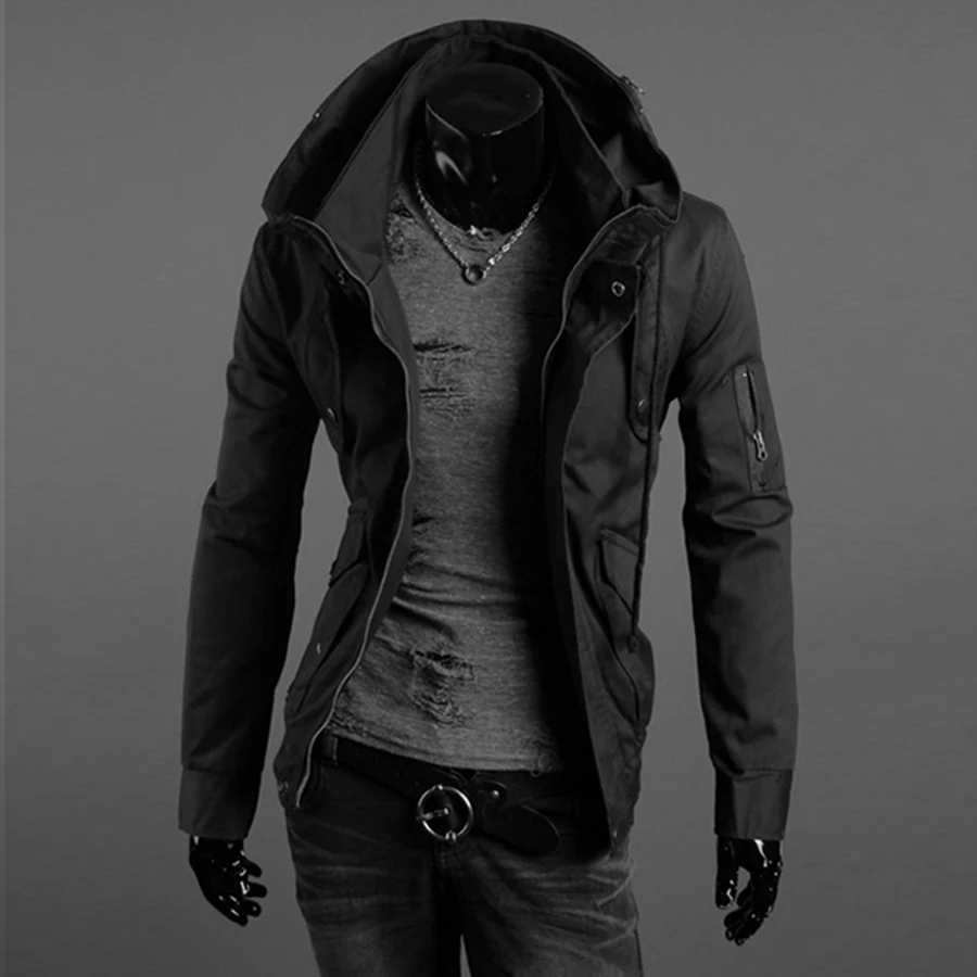 Hooded Mens Jacket Military Big Sizes Casual Streetwear Jackets Men Militaire Zipper Coat Men Punk Style Tactical Overcoat Man Hooded Mens Jacket Military Big Sizes Casual Streetwear Jackets Men Militaire Zipper Coat Men Punk Style Tactical Overcoat Man