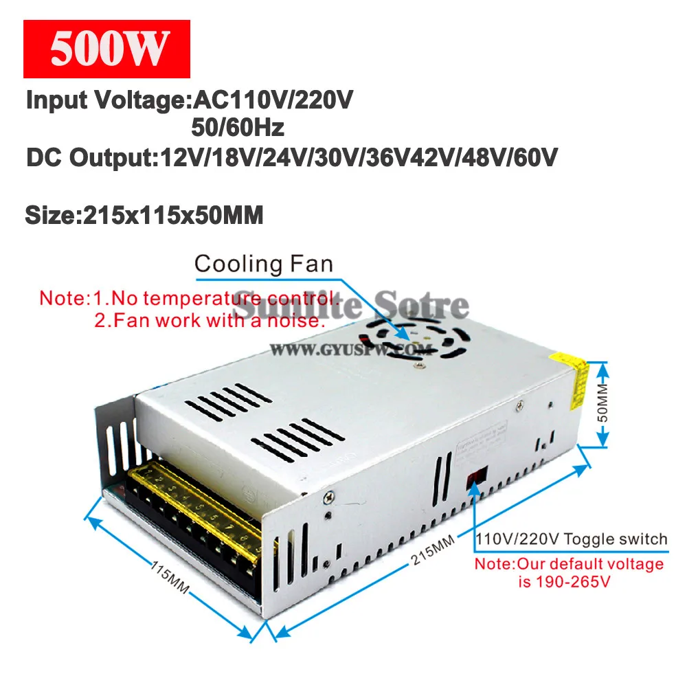 12V 18V 24V 36V48V60V500W