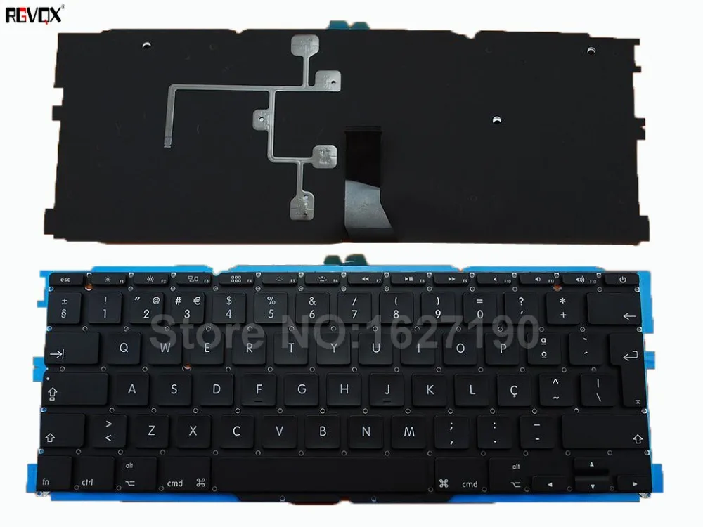

Po Portuguese Keyboard Laptop For Apple Macbook Air A1370 A1465 11.6" BLACK With Backlit Board Notebook Replacement keyboards