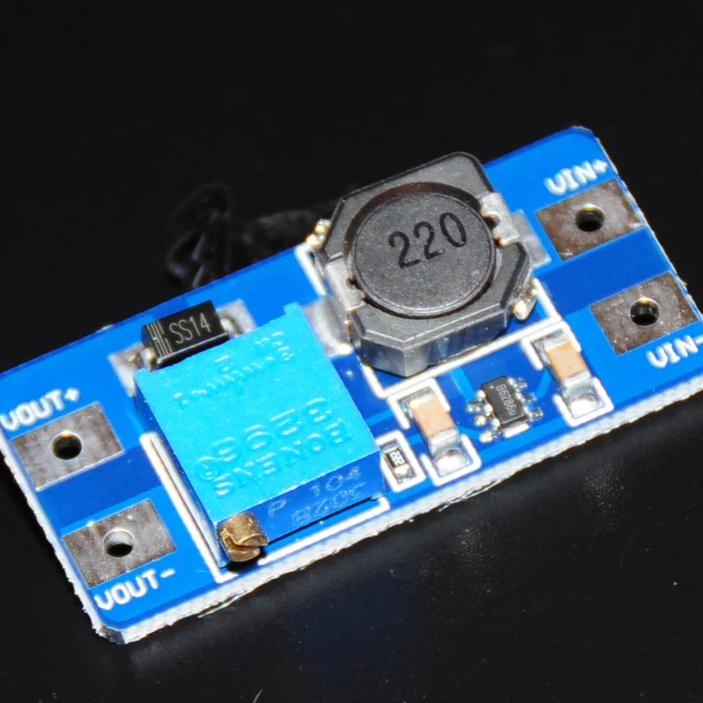 

MT3608 DC-DC Step-up Boost Converter Adjustable Booster DC DC Step Up Adapter Module MICRO USB 2A 2V-24V to 28V Power Supply DIY