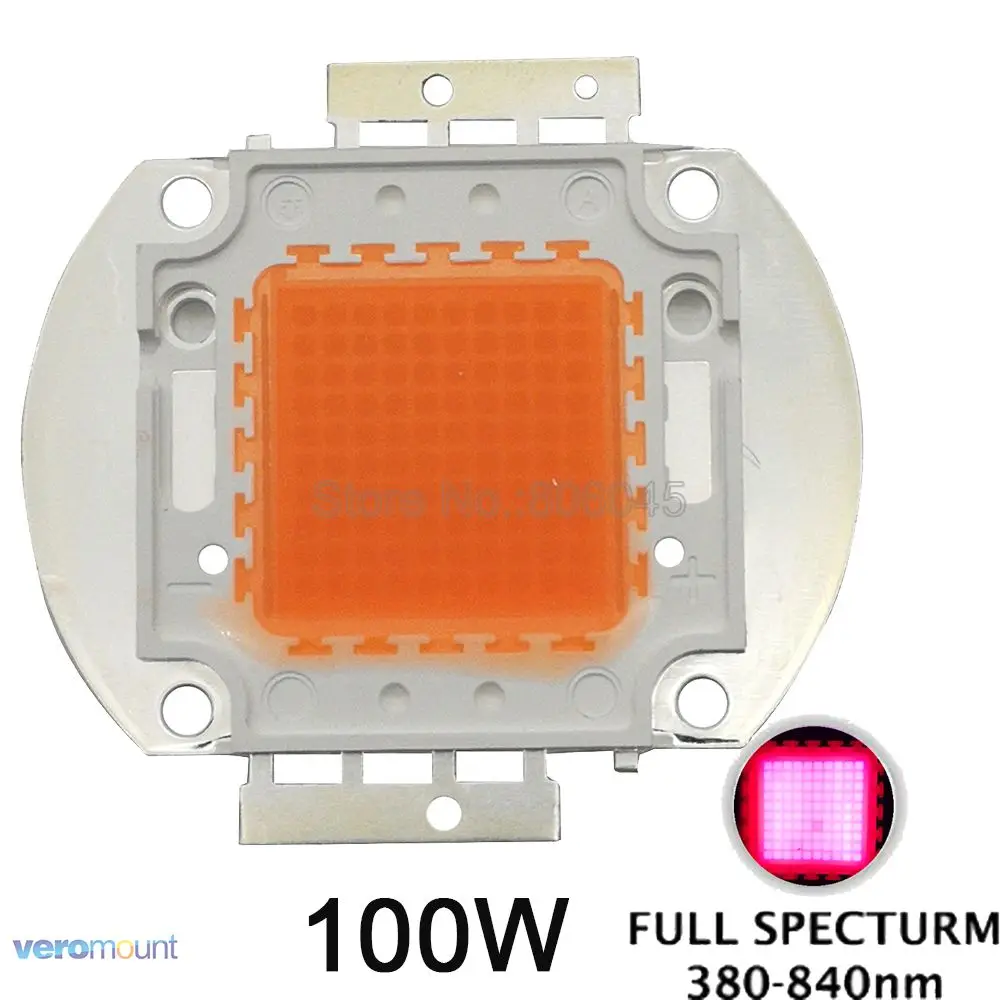 Epiled 100 Вт полного спектра 380nm 840nm COB интегрированная Светодиодная лампа для роста